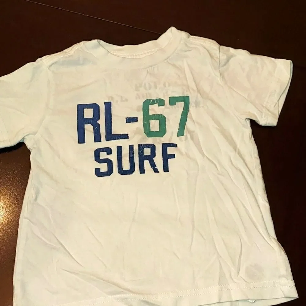 Polo Ralph Lauren White Graphic T Shirt Sz 2T